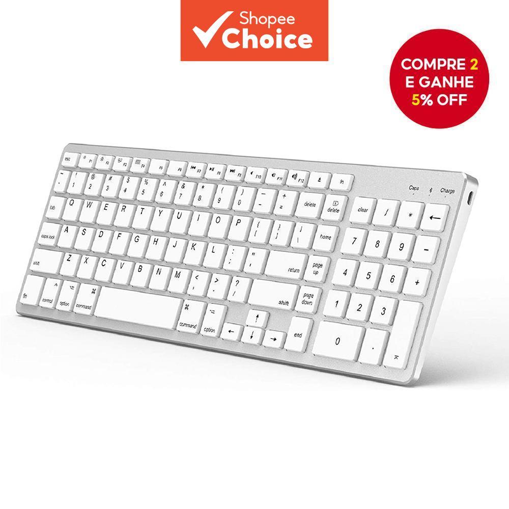 Teclado Bluetooth compatível com MAC OS teclado sem fio compatível com MacBook Pro/Air, iMac, Mac mini, PC MAC