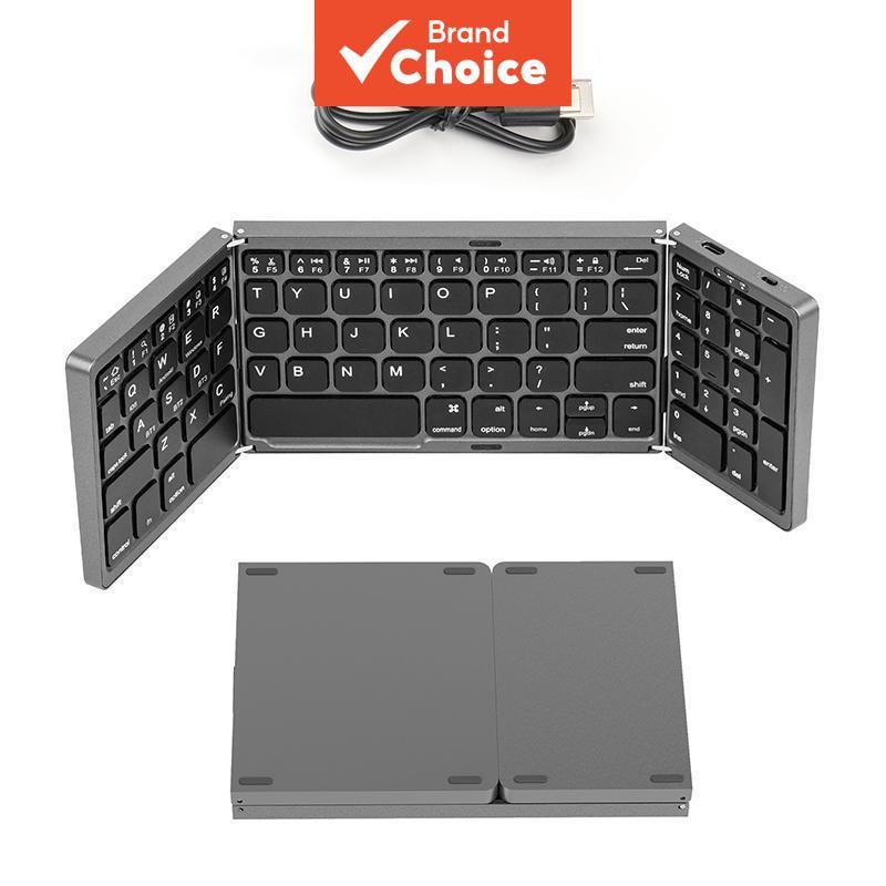 Teclado Bluetooth Dobrável Portátil JOMAA Mini com Teclado Numérico Recarregável para Múltiplos Dispositivos