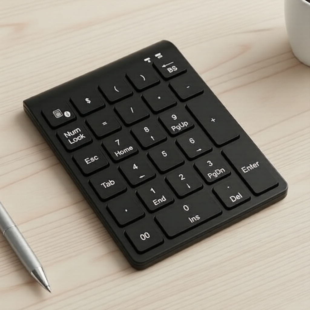 Teclado Numérico Bluetooth Portátil de 27 Teclas para Contabilidade e Digitação de Dados