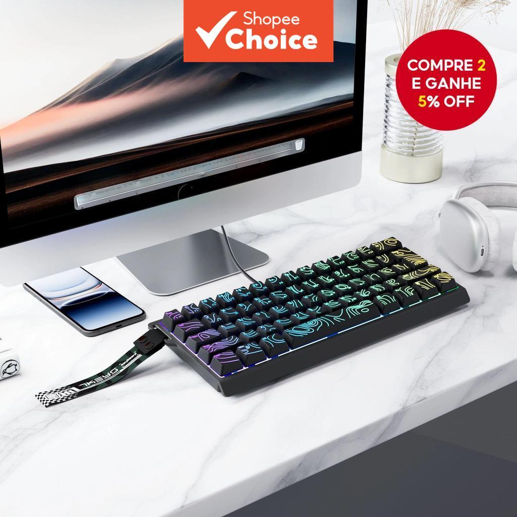 Teclado Bluetooth Mini Sem Fio, Portátil e Universal para Celular, Tablet, Laptop e PC