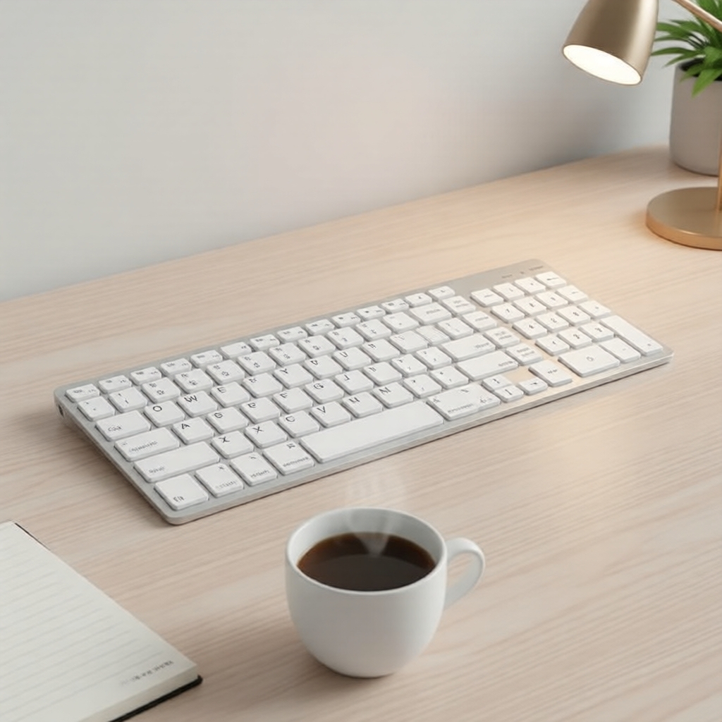 Teclado Bluetooth Fino para Apple Mac OS, Compatível com MacBook Air/Pro, iMac, Mac Mini, PC Mac