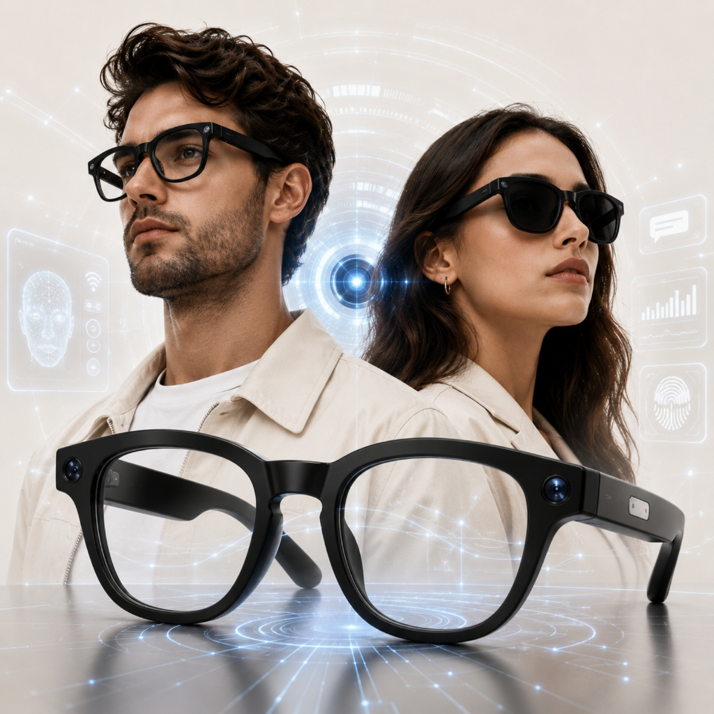 Óculos Inteligente Smart Glasses 3 Lentes Bluetooth Câmera HD Android iPhone Assistente Voz