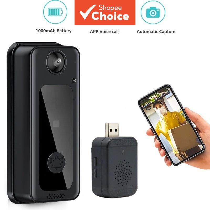 Câmera De Segurança CCTV Smart Wi Fi Campainha Sem Fio Com HD À Prova D'água E Visão Noturna Para Casa Completa