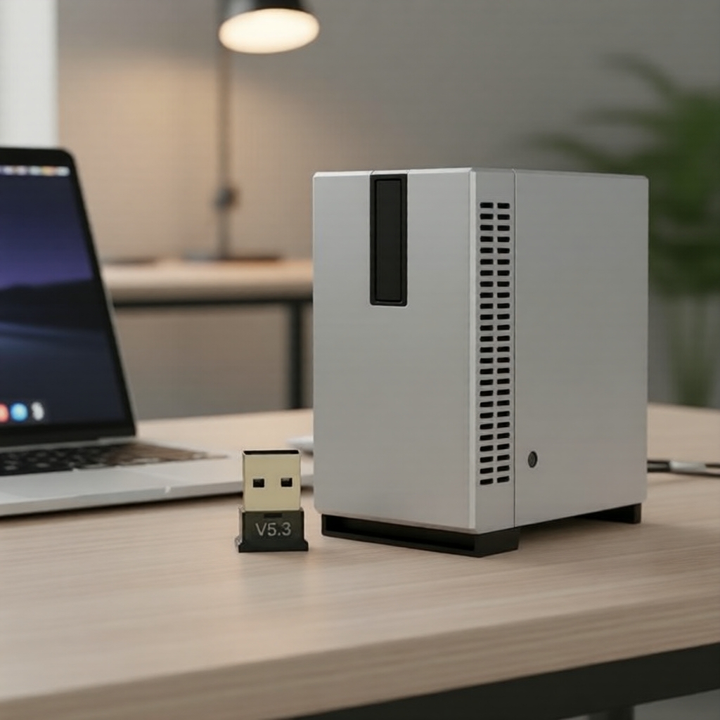 Adaptador Bluetooth 5.3 Sem Fio USB para PC, Laptop, Tablet e Smartphone