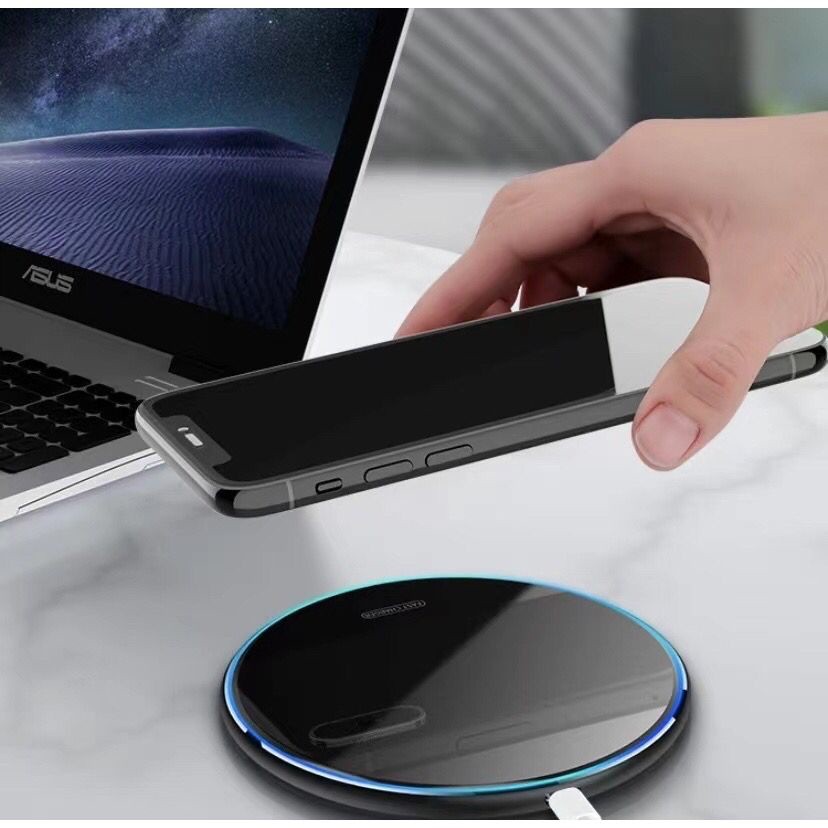 Carregador Sem Fio Indução Wireless Sensor Mesa Turbo Fast 10w - P/ Smartphone