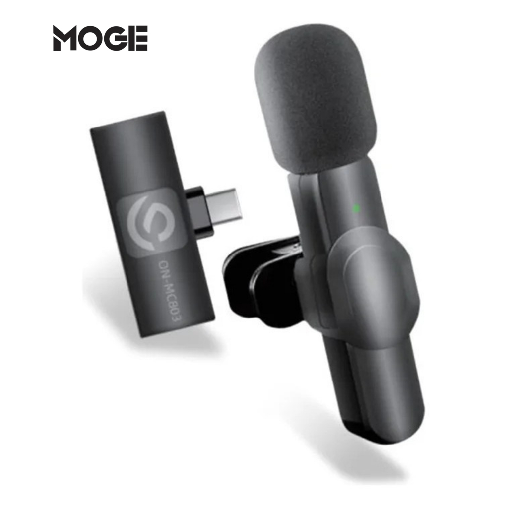Microfone de Lapela Sem Fio Type-C | Wireless 2.4GHz | Android | Onistek ON-MC803