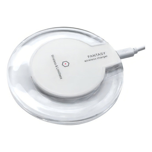 Carregador Por Indução Wireless Rápido Usb Branco Para Smartphones