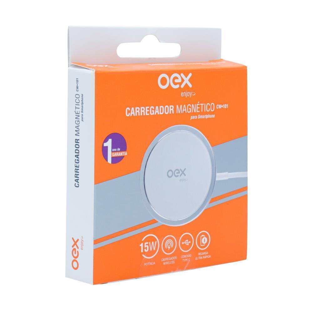 Carregador De Indução Wireless Para Smartphones OEX Branco