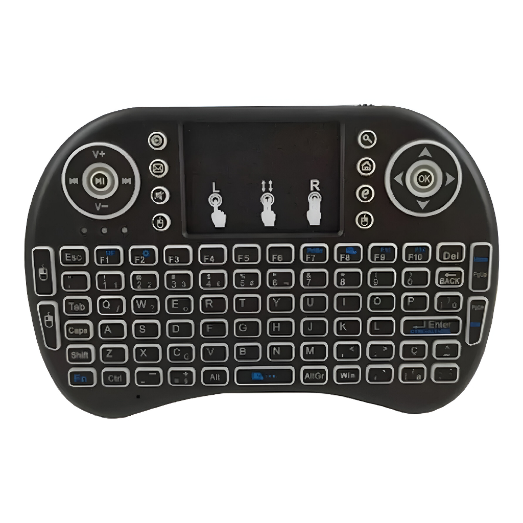 Mini Teclado Wireless Touchpad Sem Fio Iluminado LE-7716 PC Gamer Video Game Nootbook Smarthphone