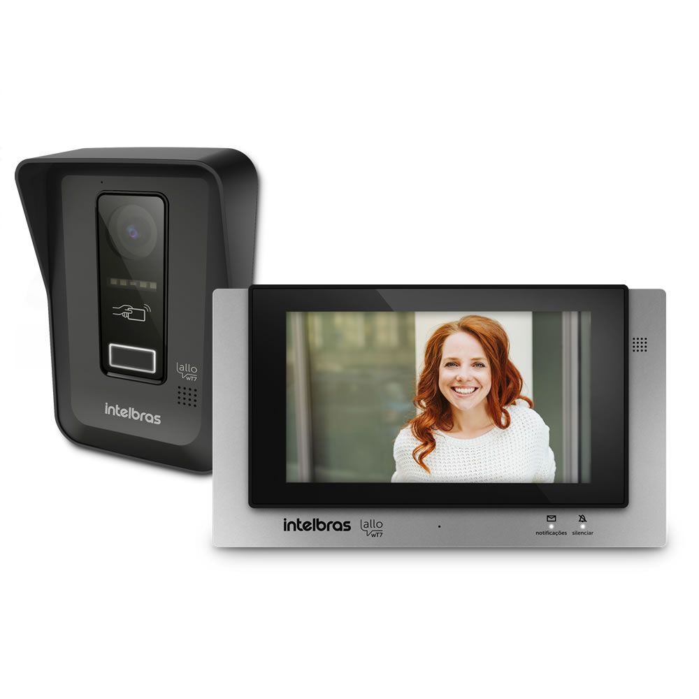 Videoporteiro Wi-Fi Wireless Sem Fio Atendimento via Aplicativo Smartphone Allo wT7 Intelbras