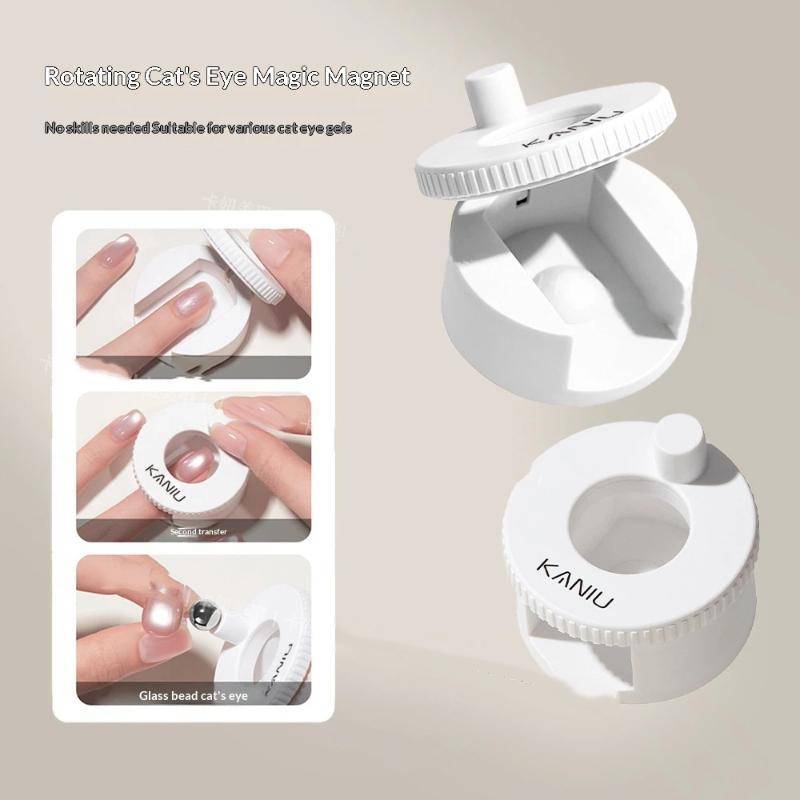 [ljc] Ímã Giratório Para Unhas Olho De Gato , Ampla Luz , Efeito De Contas De Vidro , Multifuncional , Forte , Automátic