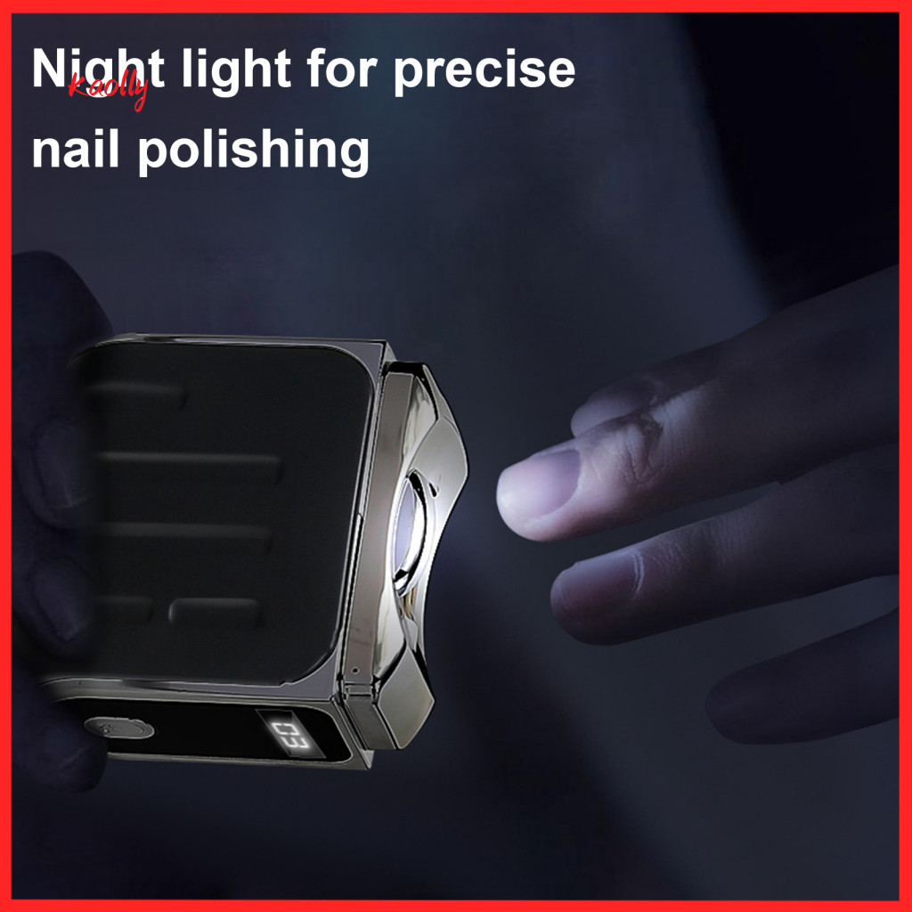 2-in-1 Electric Nail Clipper with Led Light – Automatic Trimmer and Grinder for Kids Adults Seniors Baby Manicure File