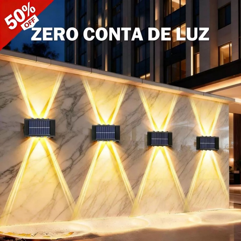 2-10pcs Solar Wall Light 6/8/10 LEDs Automatic Warm Light Outdoor Waterproof