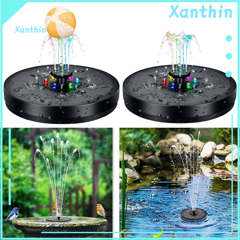 Bath Tub Fountain Solar Toy Floating with Colorful Led Lights Rechargeable Automatic Water Sprinkler for Kids’ Bathtub