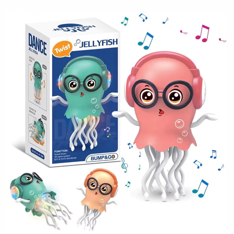 Dancing Octopus Musical Toy With Led Light Battery Included Automatic Crawling Children's Gift