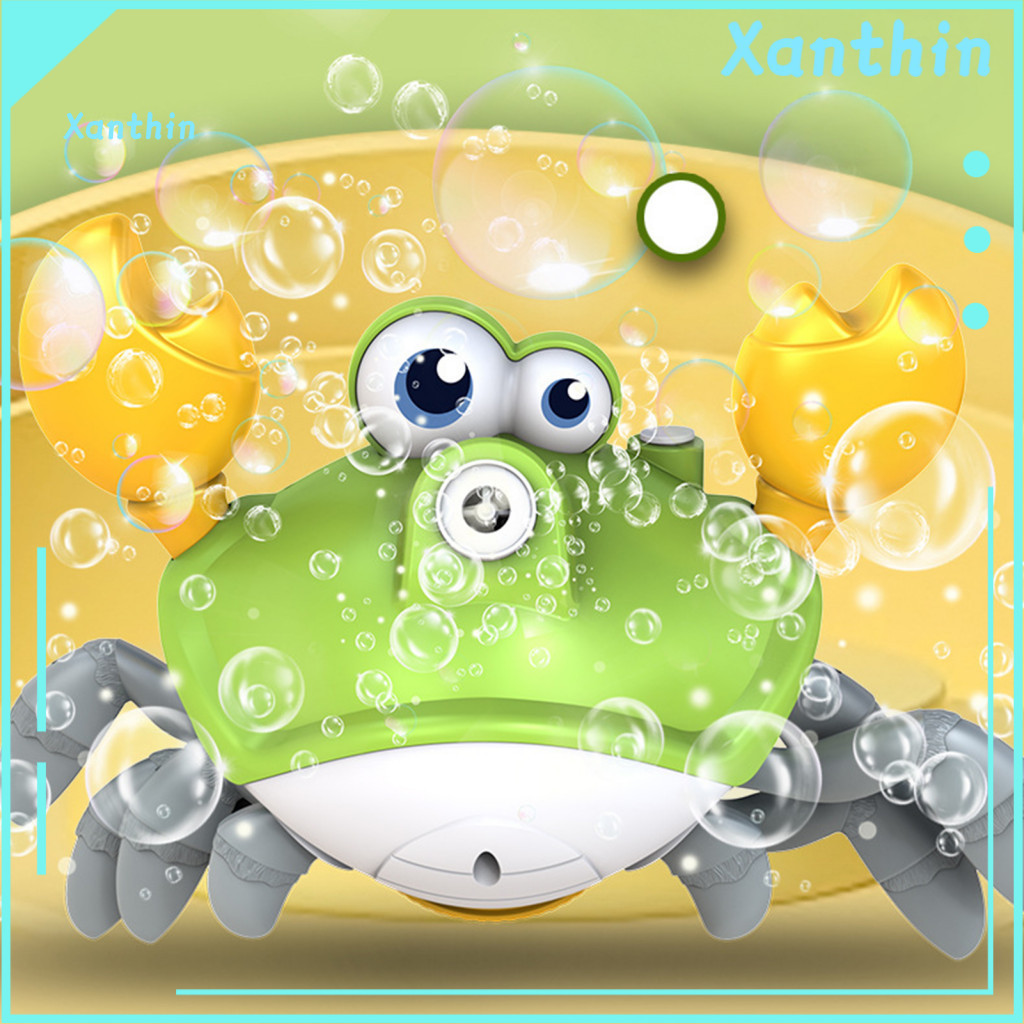 Automatic Bubble Maker Machine for Kids Walking Crab with Led Lights Music – Electric Blower Outdoor Fun Toy for for P