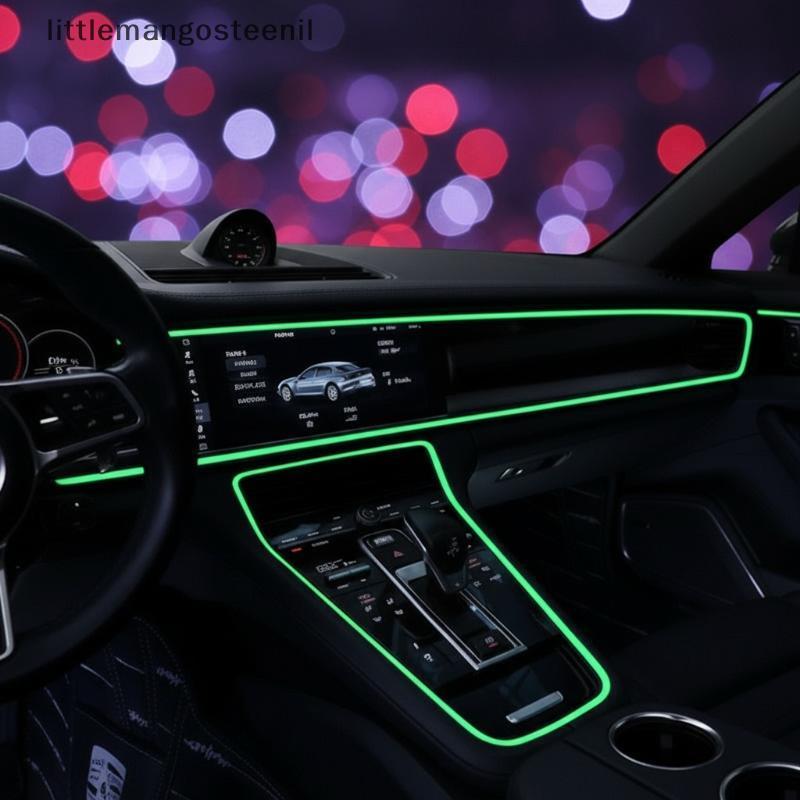 Pequeno Cortável 300CM Interior Do Carro LED Lâmpada Decorativa EL Fiação Tira De Néon DIY Iluminação Ambiente Automátic