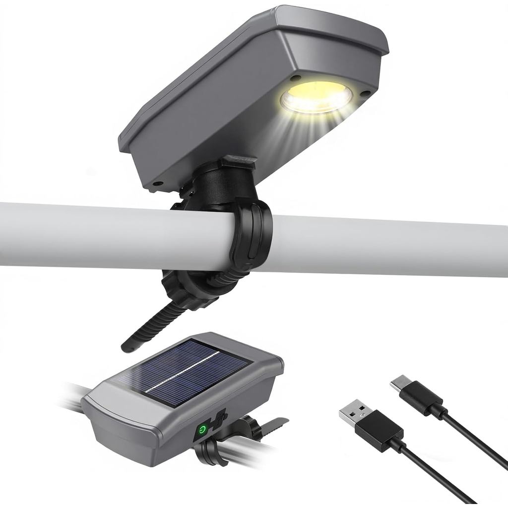 Grill Lights for Blackstone Weber Grills, USB-C Rechargeable Solar 360° Rotatable Automatic On/Off LED BBQ Light for Out