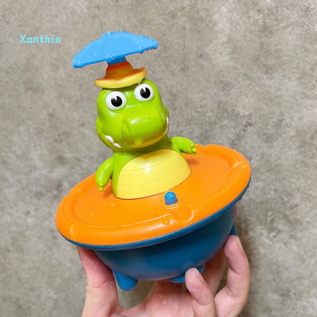 Bathing Toys for Toddlers Baby Development Automatic Spraying Crocodile Bath Toy with Led Light Rotating Shower Head –