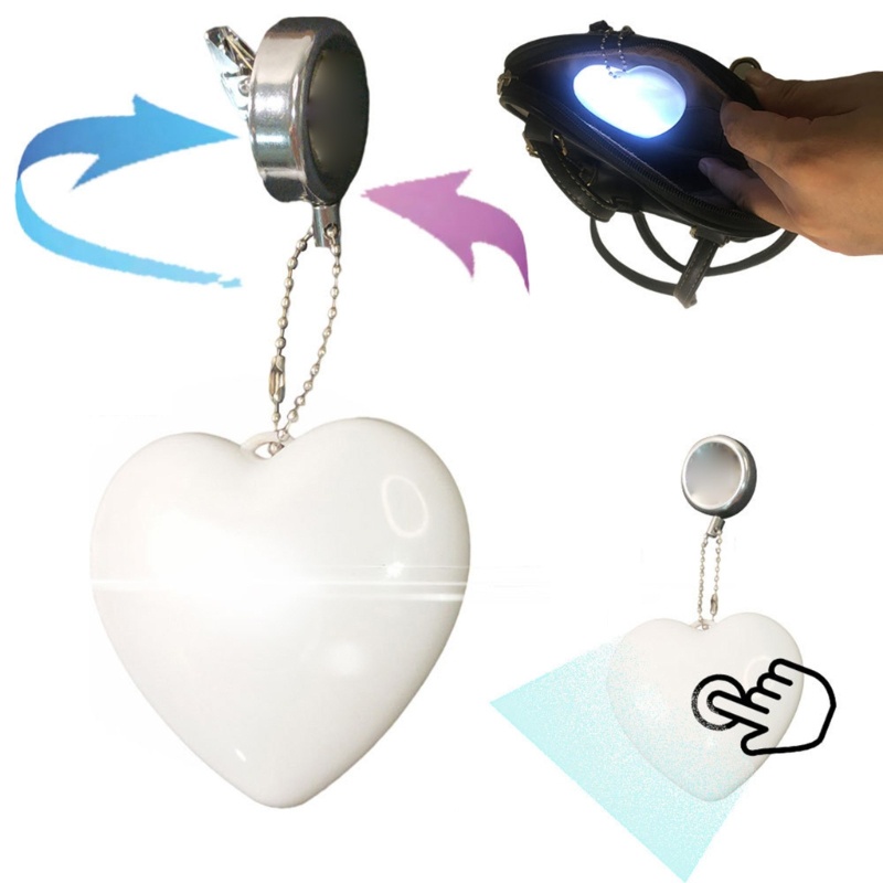 Purse Heart LED Light Handbag Lamp Automatic Activated Purse for Women