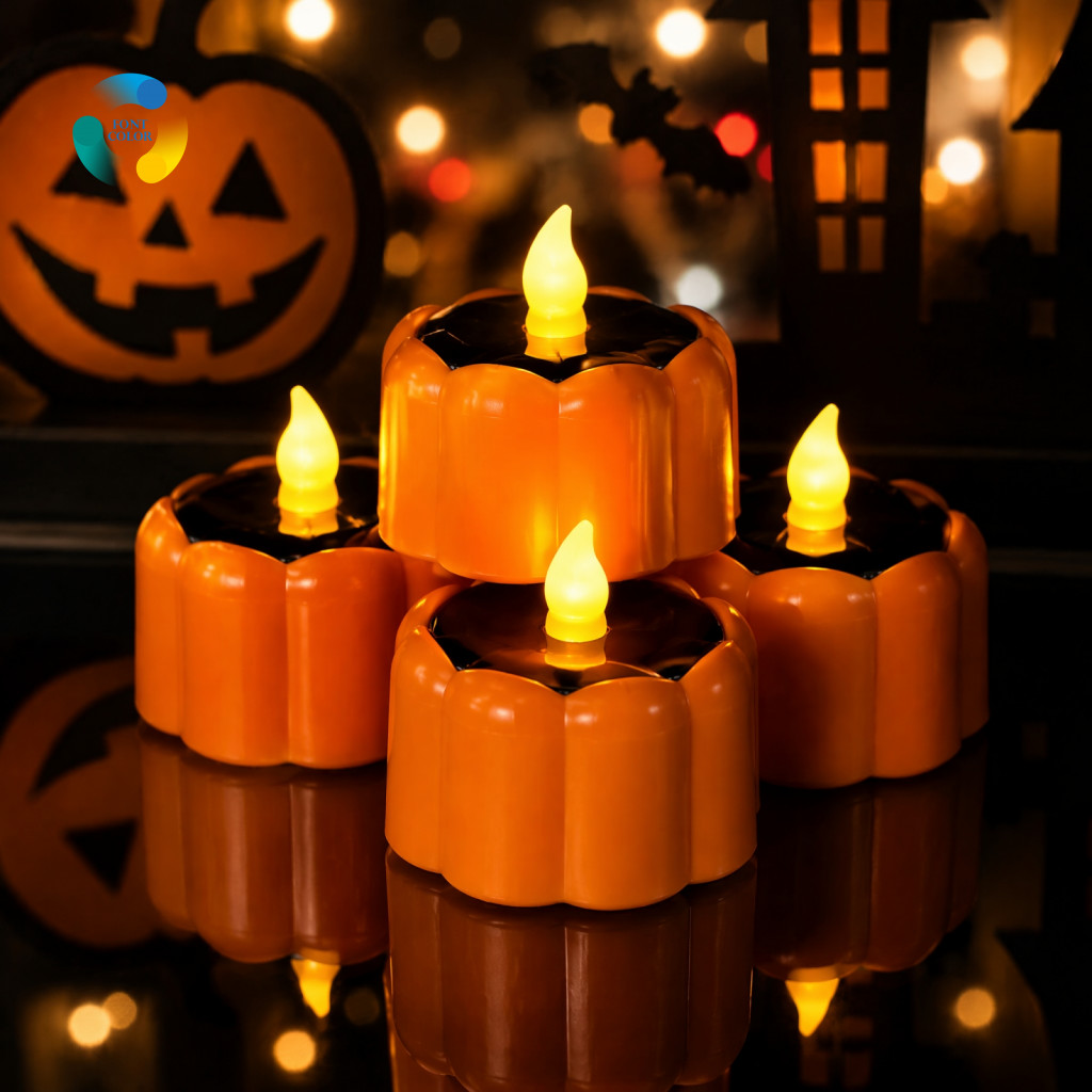 Outdoor Solar Pumpkin Lights Automatic Dusk to Dawn Garden Light Flickering Led Candle Lantern Waterproof Lawn Lamp for