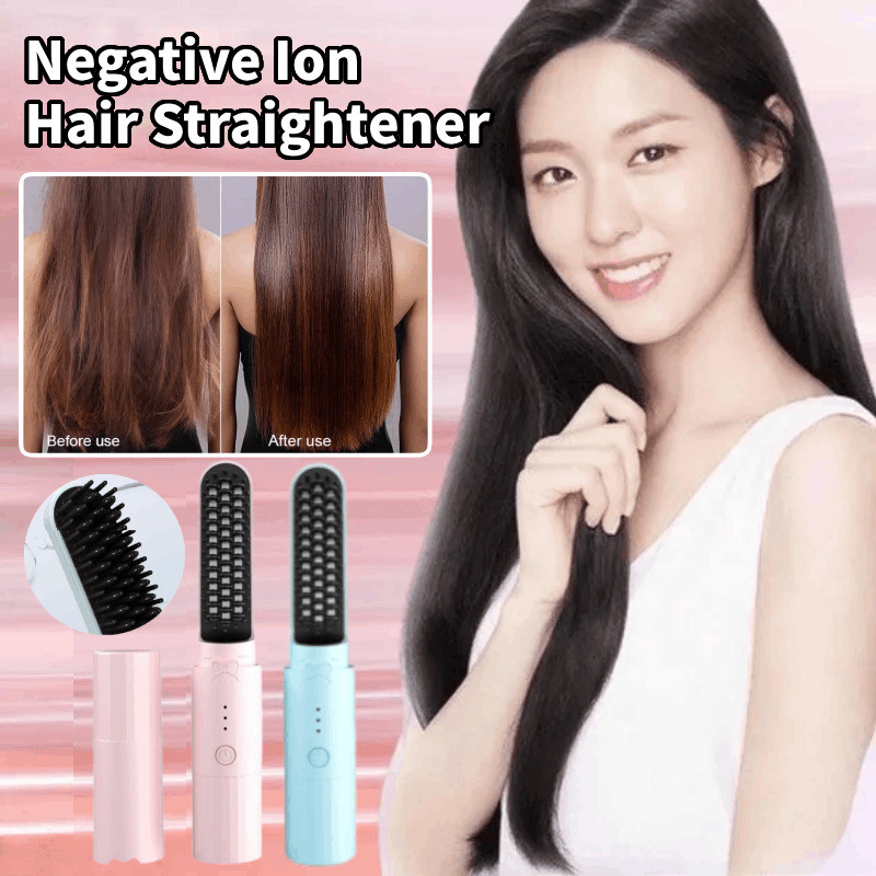 [Portable & Wireless] Wireless Mini Hair Styling Brush For Easy Curls And Smoothing/Ionic Hair Styler/Travel Hair Tool