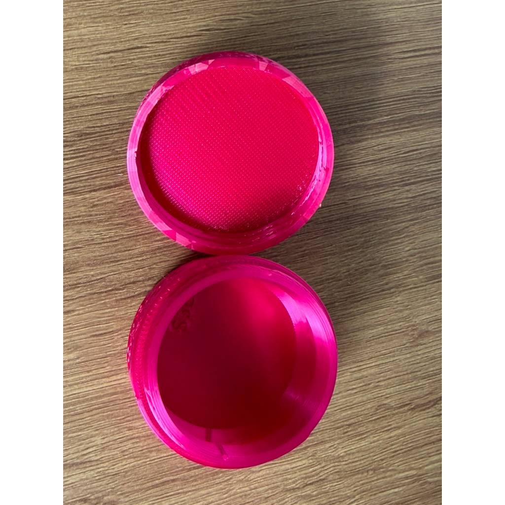 Mini Porta Jóia Portátil Treco Moeda Maquiagem Chaveiro Rosa