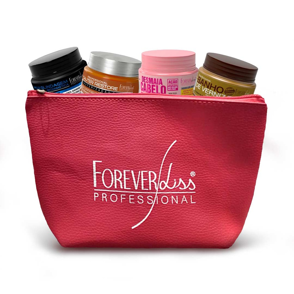Necessaire Recheada com 4 Mini Máscaras Forever Liss