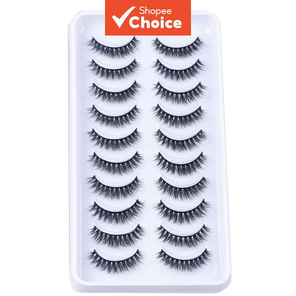 H13 Mini Cílios Postiços 10 Pares , Enxertados Reutilizáveis Para Iniciantes , Casamento , Páscoa , Festival De Música ,