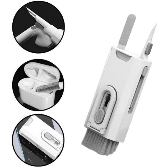 Kit de Escova de Limpeza Multiuso De Teclado 7 Em 1 Multifuncional Portátil Para Computador