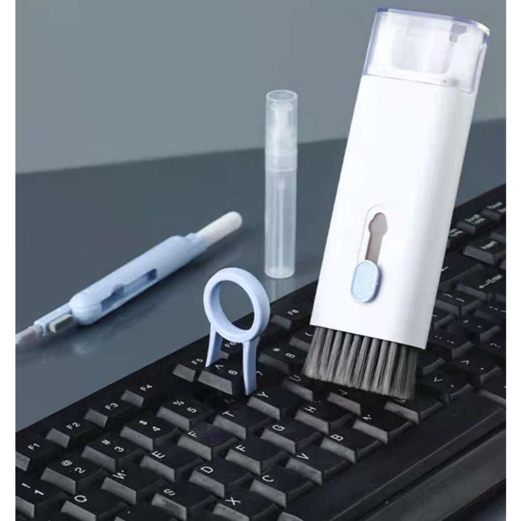 Kit De Escova De Limpeza De Teclado 7 Em 1 Multifuncional Portátil Para Computador