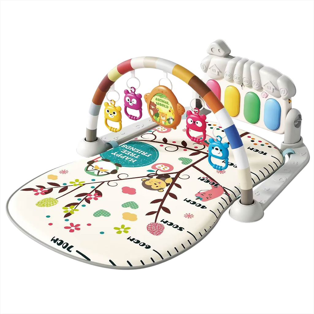 Tapete Piano Musical Bebê Atividades Educativa Teclado Colorido Confortável Acolchoado Portátil