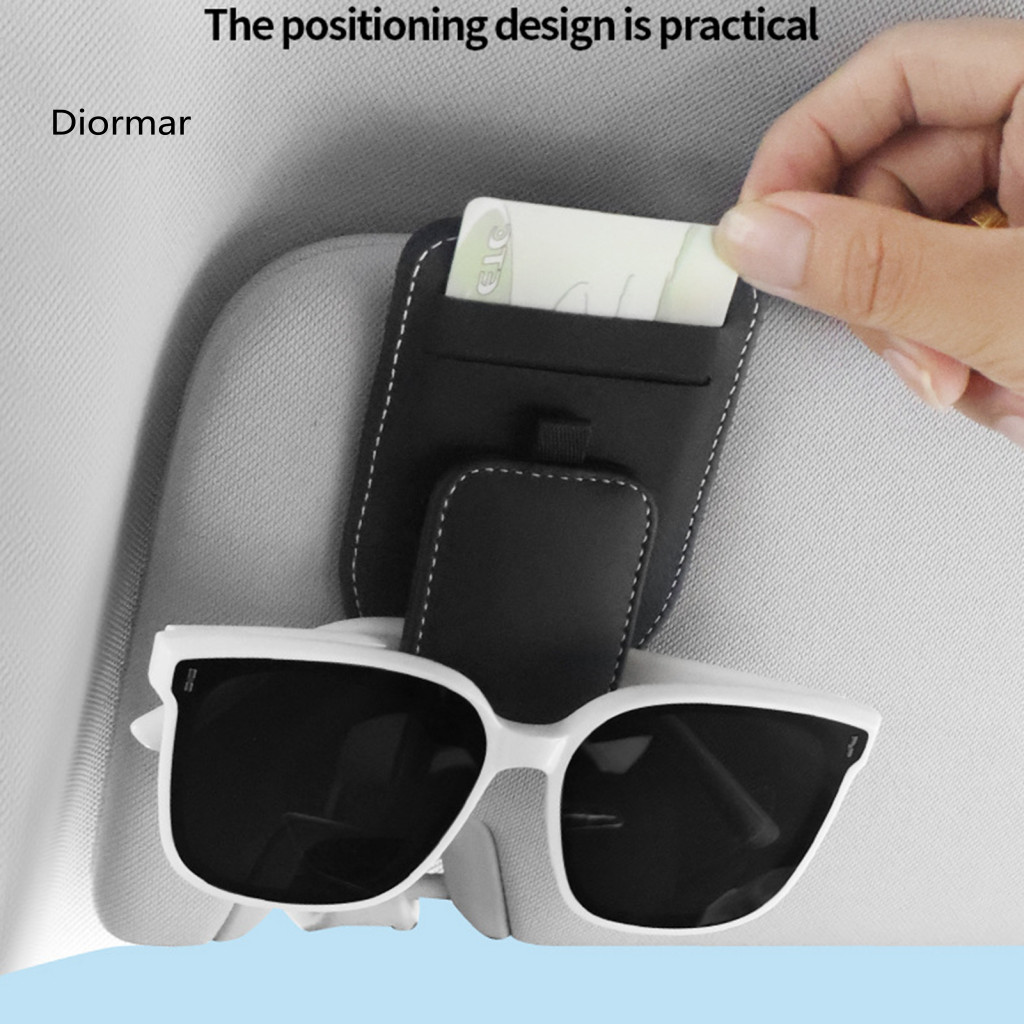Protective Car Glasses Clip No Drill Holder Magnetic Sunglasses with Card – Sun Visor Sunglass for Secure Driving for