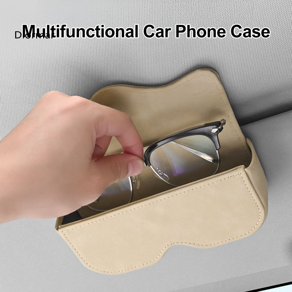 Stylish Car Accessory Sunglasses Holder Storage Box with Strong Magnetic Closure for Glasses Soft Velvet Lining Universa