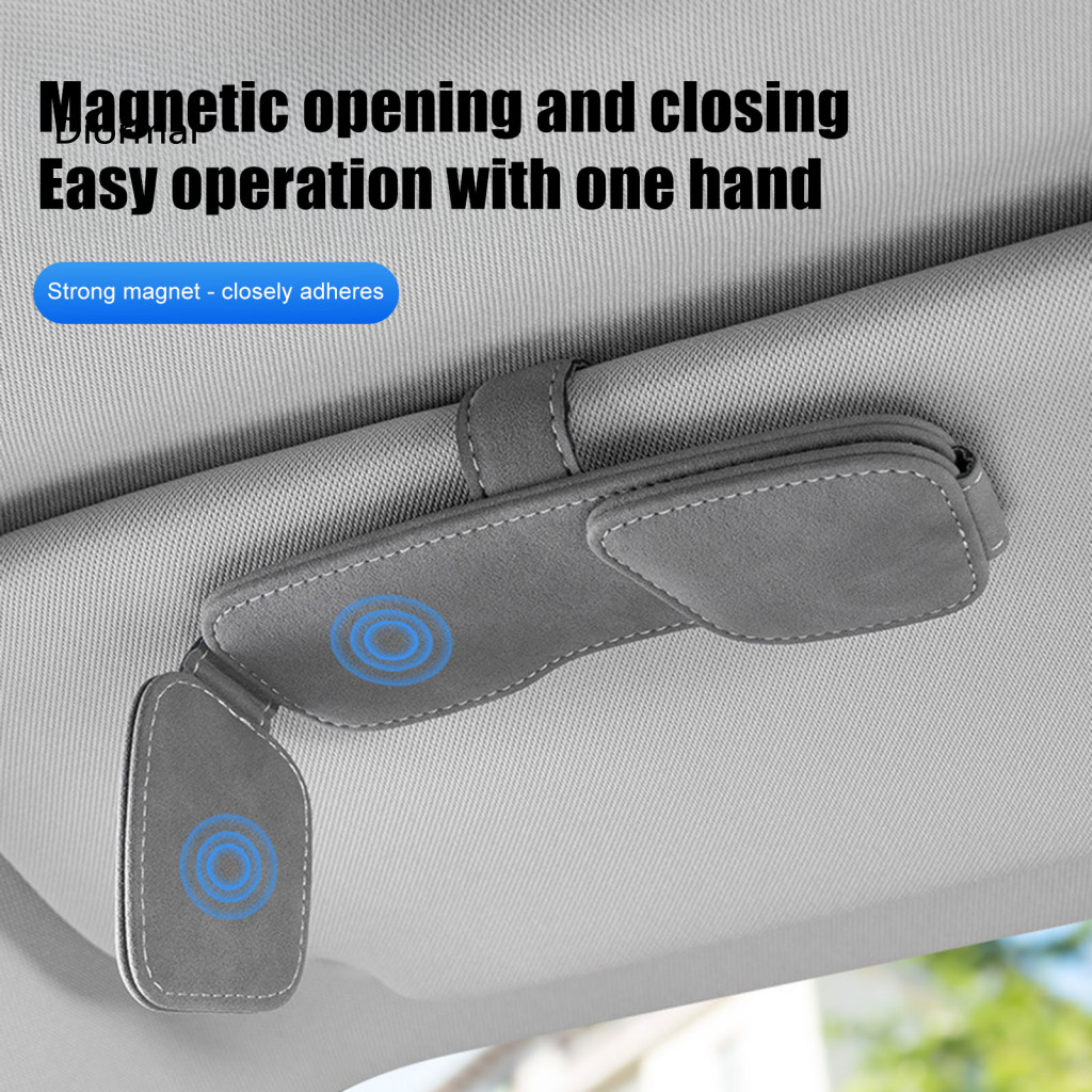 Car Glasses Clip Compact Organizer Magnetic Sunglass Holder for Sun Visor Double Auto for Suv Sedan Truck Easy Install