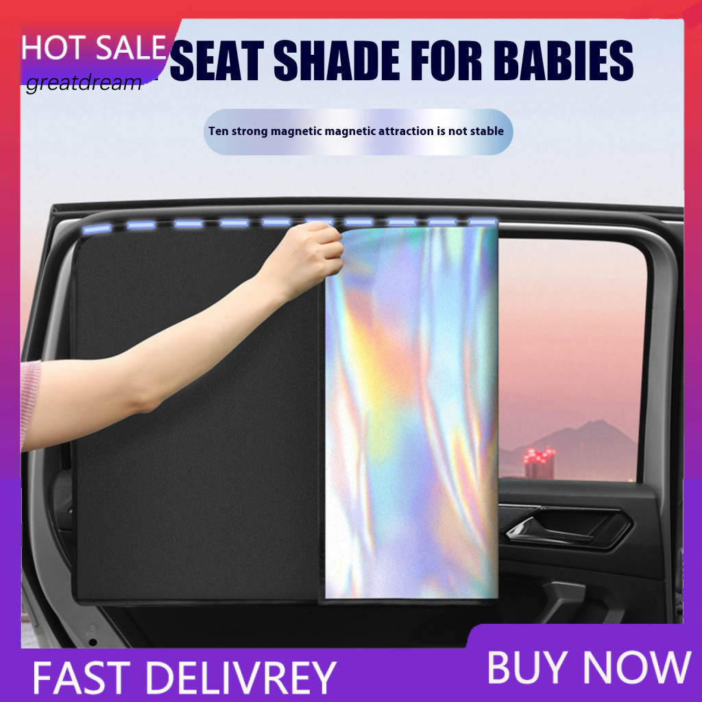 Car Sunshade for Rear Windows Magnetic for 4pcs Window Sun Shades Baby Shade Uv Protection Privacy Mesh Breathable for M