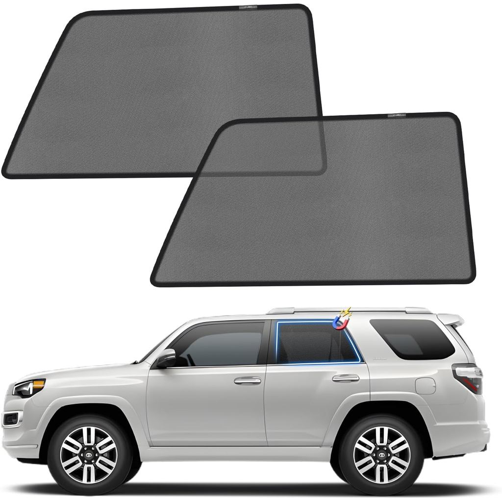 KUST Car Window Shades for 2011-2023 Toyota 4Runner Accessories, Breathable Mesh Magnetic Window Covers, Rear Back Side