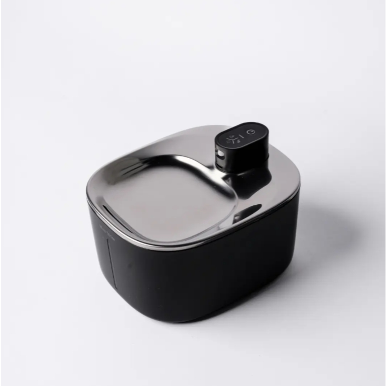 Bebedouro Inox Flow Wireless para Gato Cachorro Pet - Preto