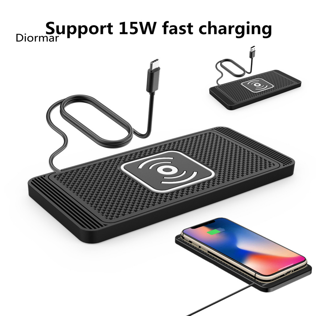 15w Fast Wireless Charging Bumpy Road Phone Charger Car Pad – Stable Anti-slip Silicone for Roads with for Southeast