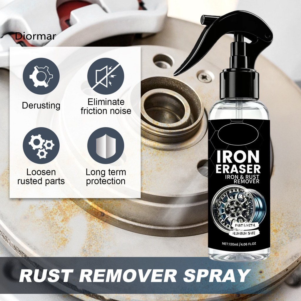 Iron Remover for Wheels Car Spray for Cars 120ml – Fast Rust Brake Dust Cleaner Metal Stain for Auto Paint for Southea