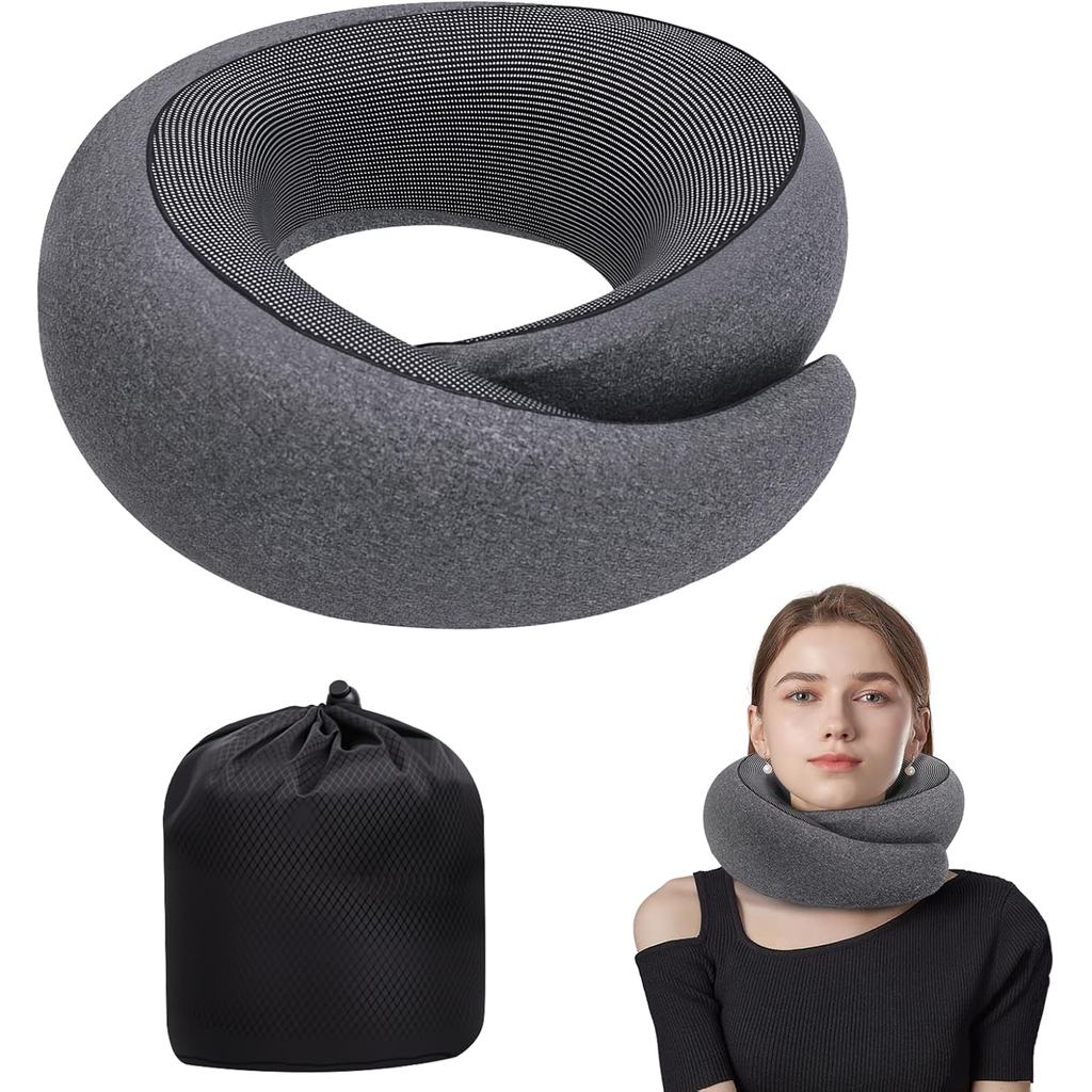 Neck Pillow Airplane, Travel Pillows for Airplanes, Memory Foam Adjustable Portable Neck Pillow for Traveling, Car Rides