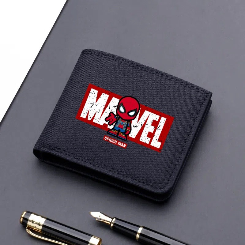 Carteira Dobrável De Desenho Animado Da Série Marvel , Portátil , Diário , Armazenamento De Cartão Bancário , Presente D
