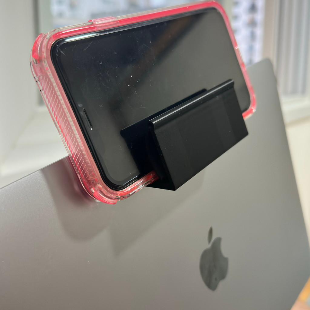 Suporte Iphone Samsung Horizontal No monitor para Câmera Continuidade Use seu Telefone como WebCam