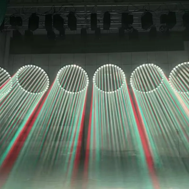 Professional Kinetic Led Ring Light Dmx 3 Winches Lifting Circle Moving matrix Stage Light 1m 1.2m 1.5m RGBW Pixel Wash for Show