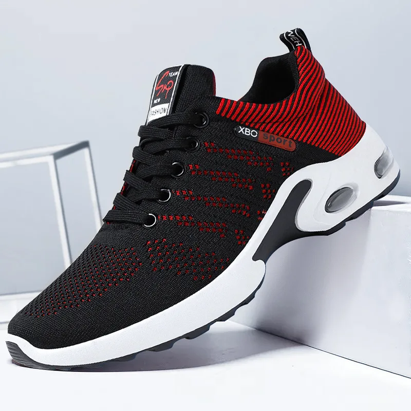 Men's Trendy Breathable Lace-Up Running Shoes Korean Light Casual Sports Sneakers