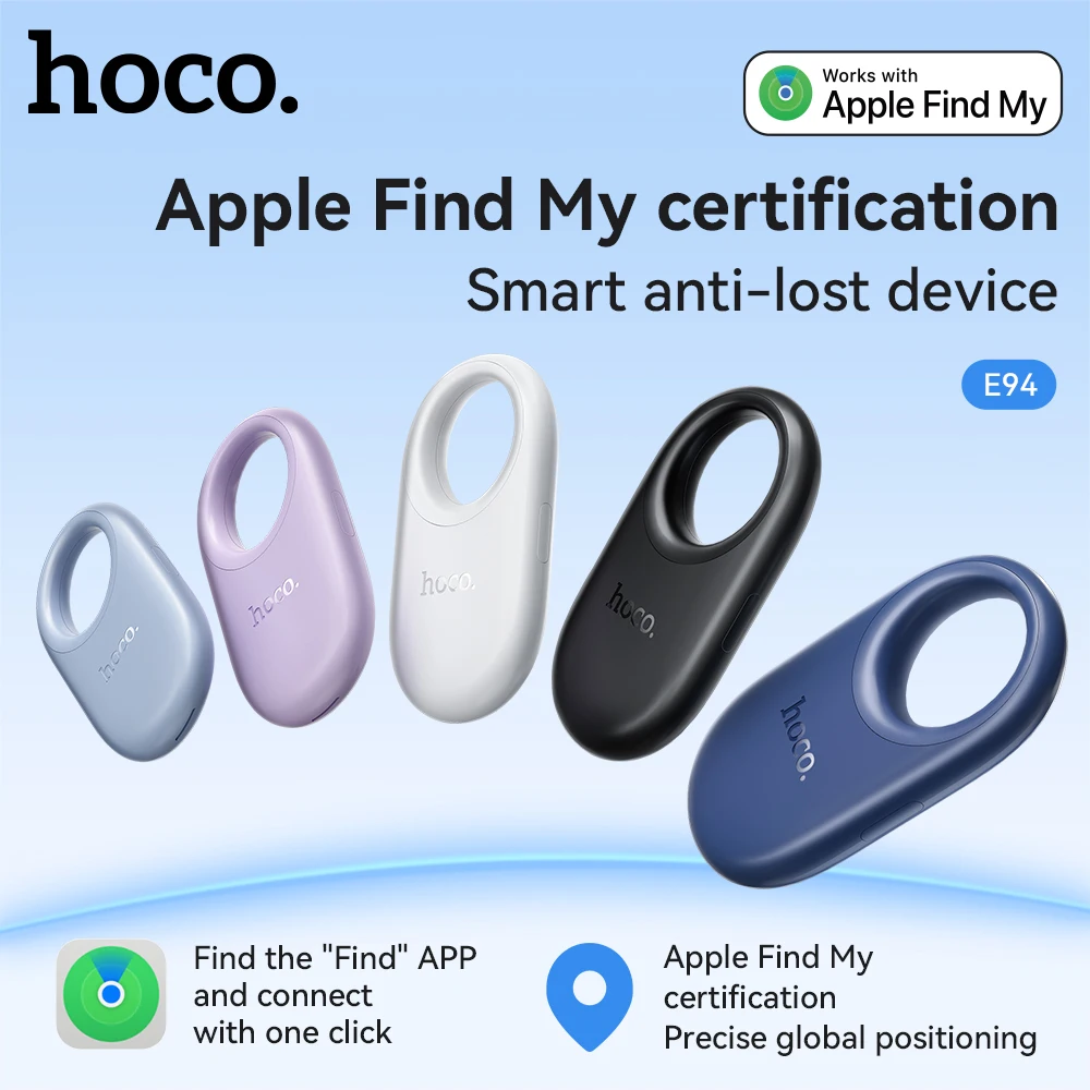 HOCO E94 For Apple Find My Mini Bluetooth GPS Tracker Anti Lose Reminder Device Key Finder Pet Kid Bag Wallet Car Locator Tag