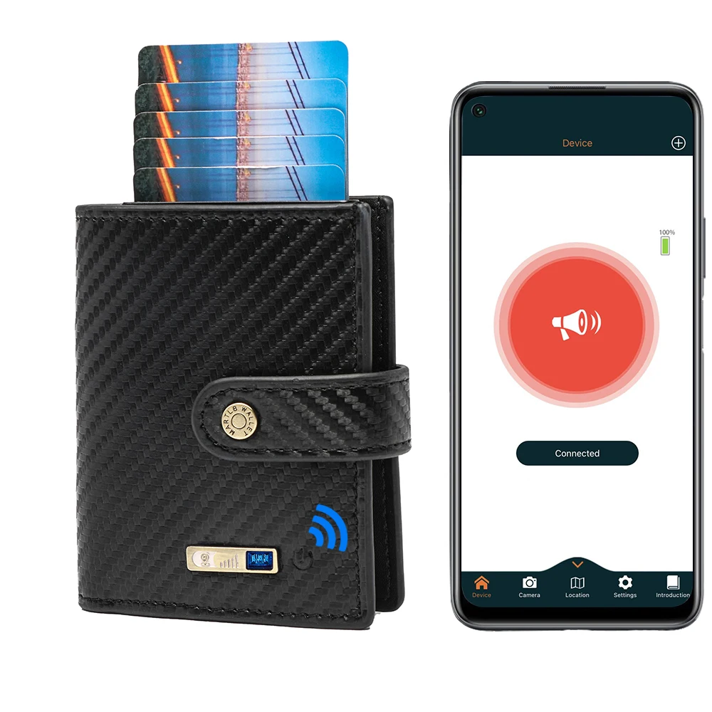 GPS Wallet Tracker Card Holder  for Android Or IOS  Gadget Gift for Men's Wallet  Luxury designer Bag Wallets  Fathers Day Gift