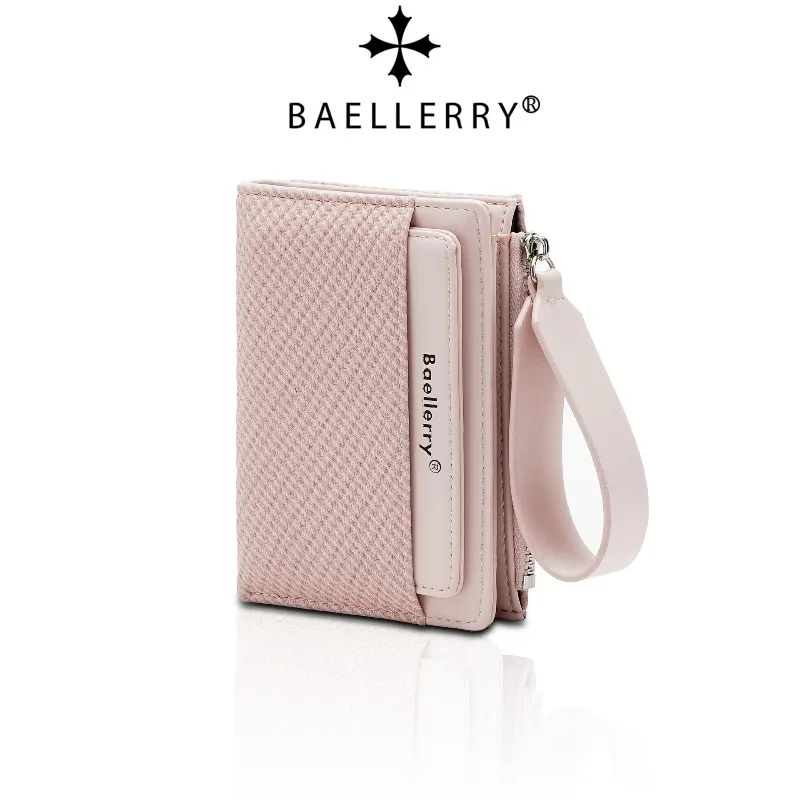 Baellerry Fashion Zipper Wallets Buckle Coin Purse Hand Women's Short Wallet Bifold Multi-slot Card Holder