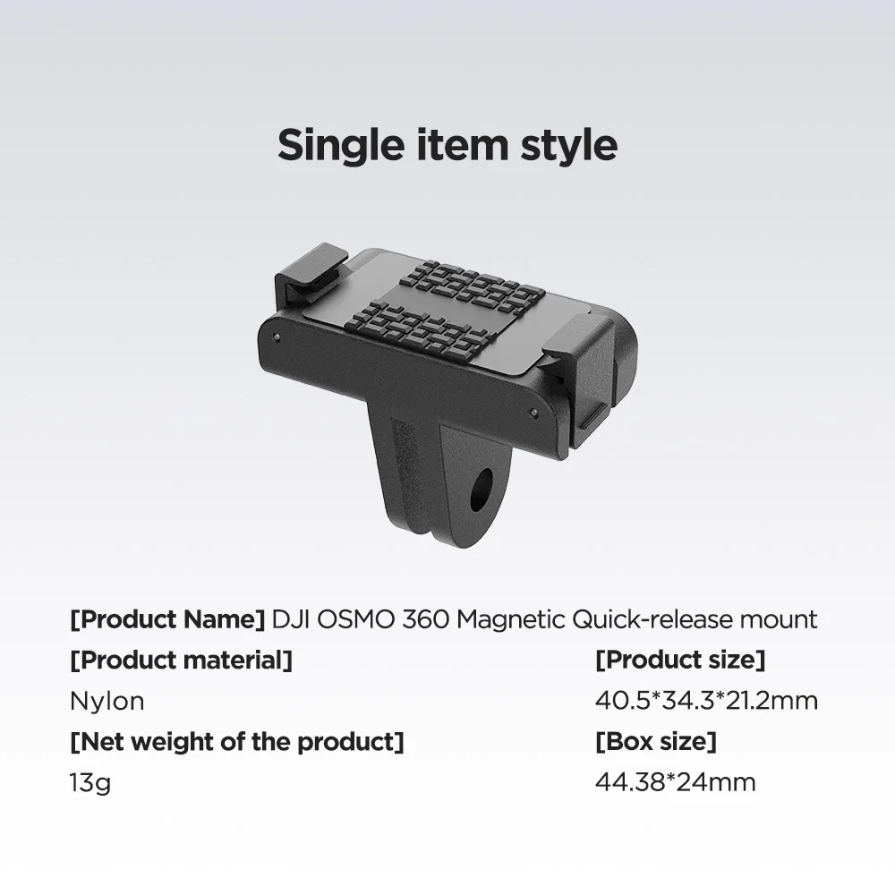 For DJI OSMO 360 II/Osmo 360 Action 5 PRO/4/3 Camera Accessories Magnetic Adapter Mount Quick Release Foldable Two-claw