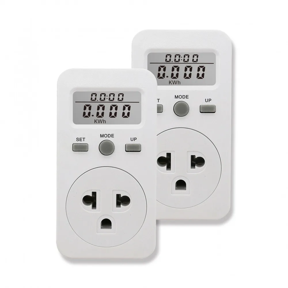 Smart Energy Monitor Billing Socket Power Meter Socket 120/220V 50/60Hz 1800W/2200W Max Load Electric Power Consumption Analyzer